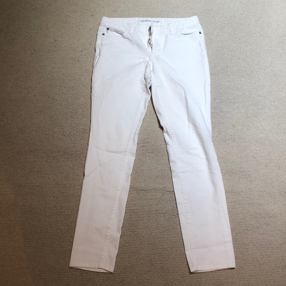 MK white skinny jeans